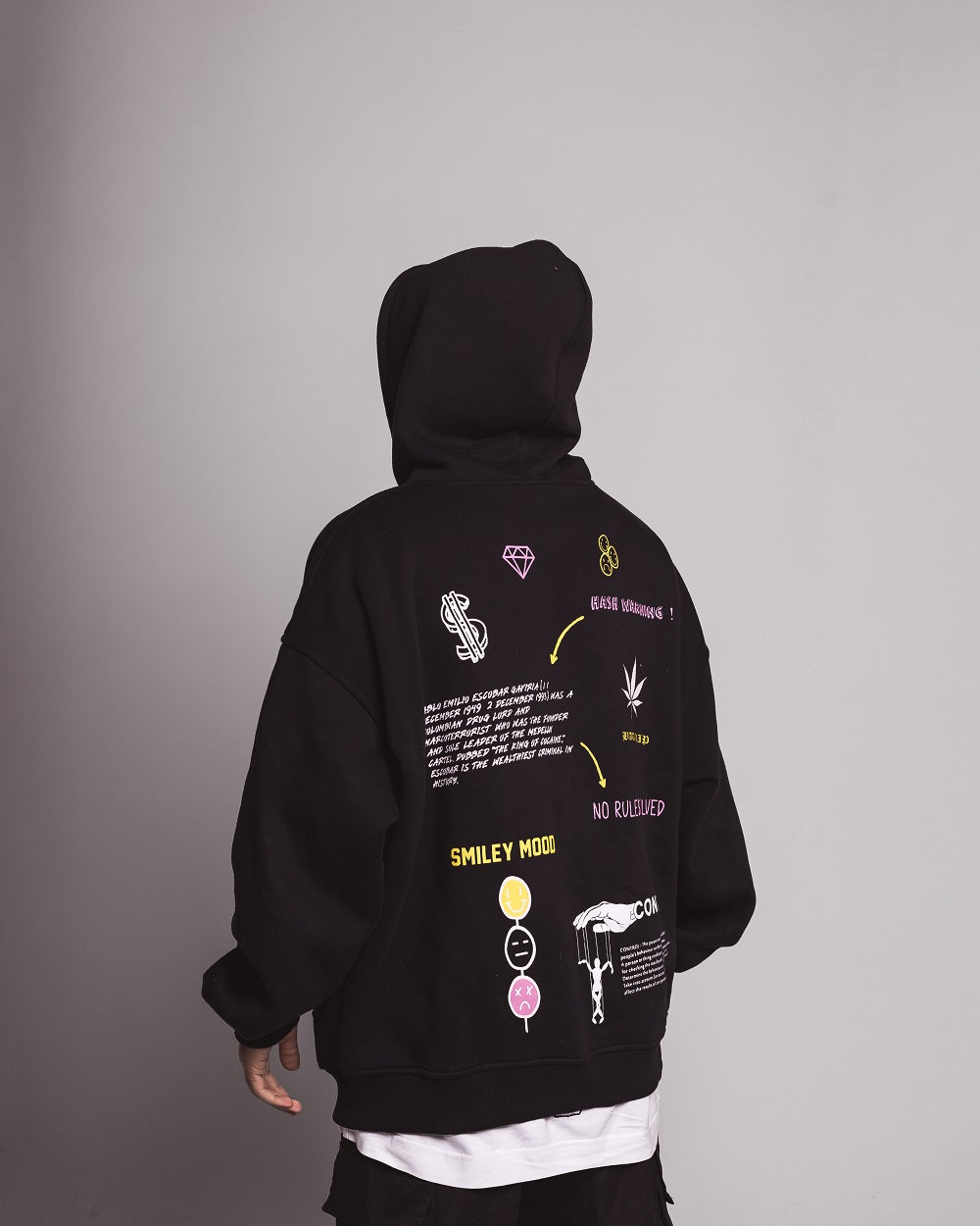 Black 'Money-Weed' Hoodie