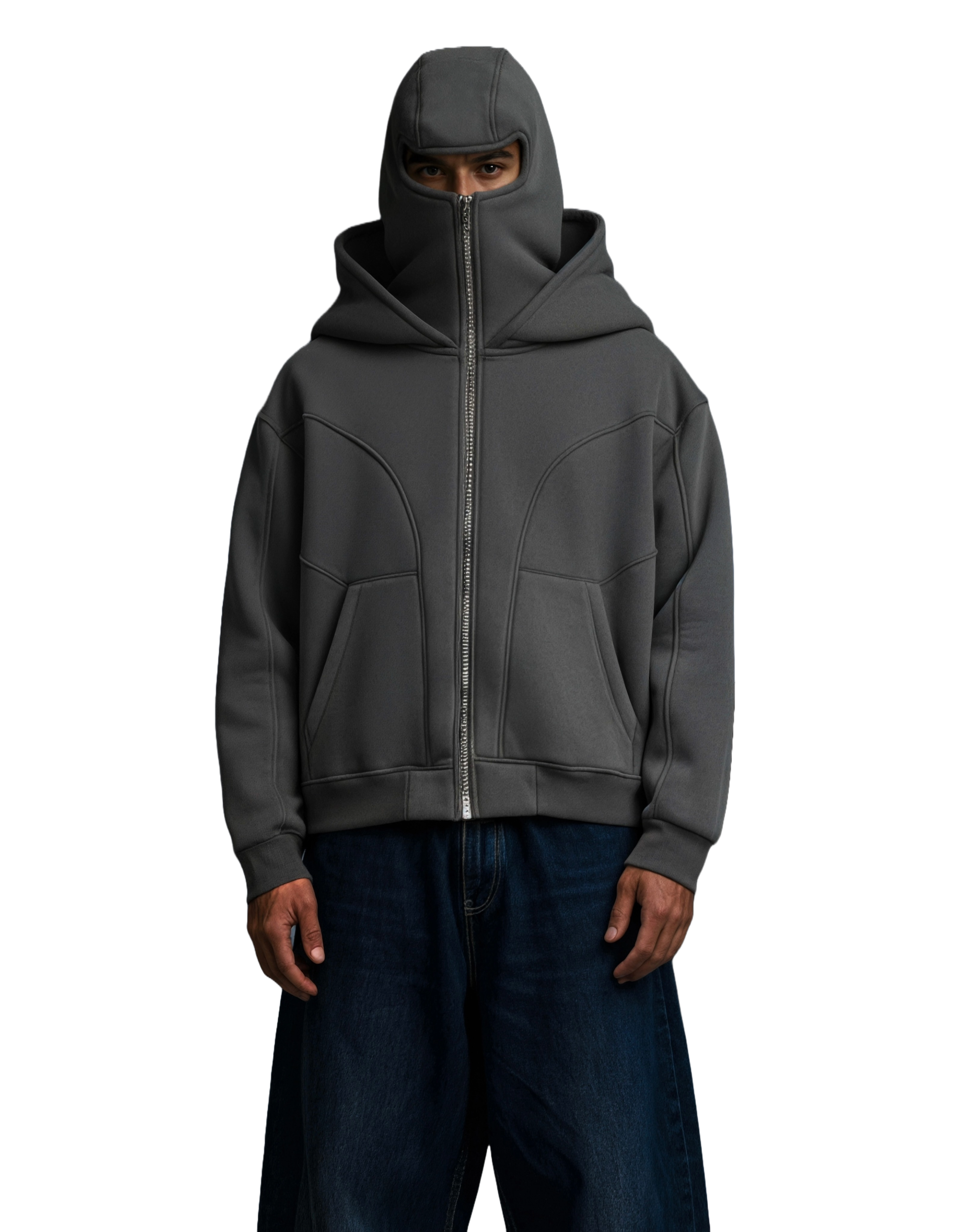 Double Hood-Grey Jacket.