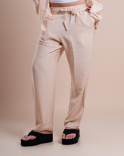 Beige Linen Pants