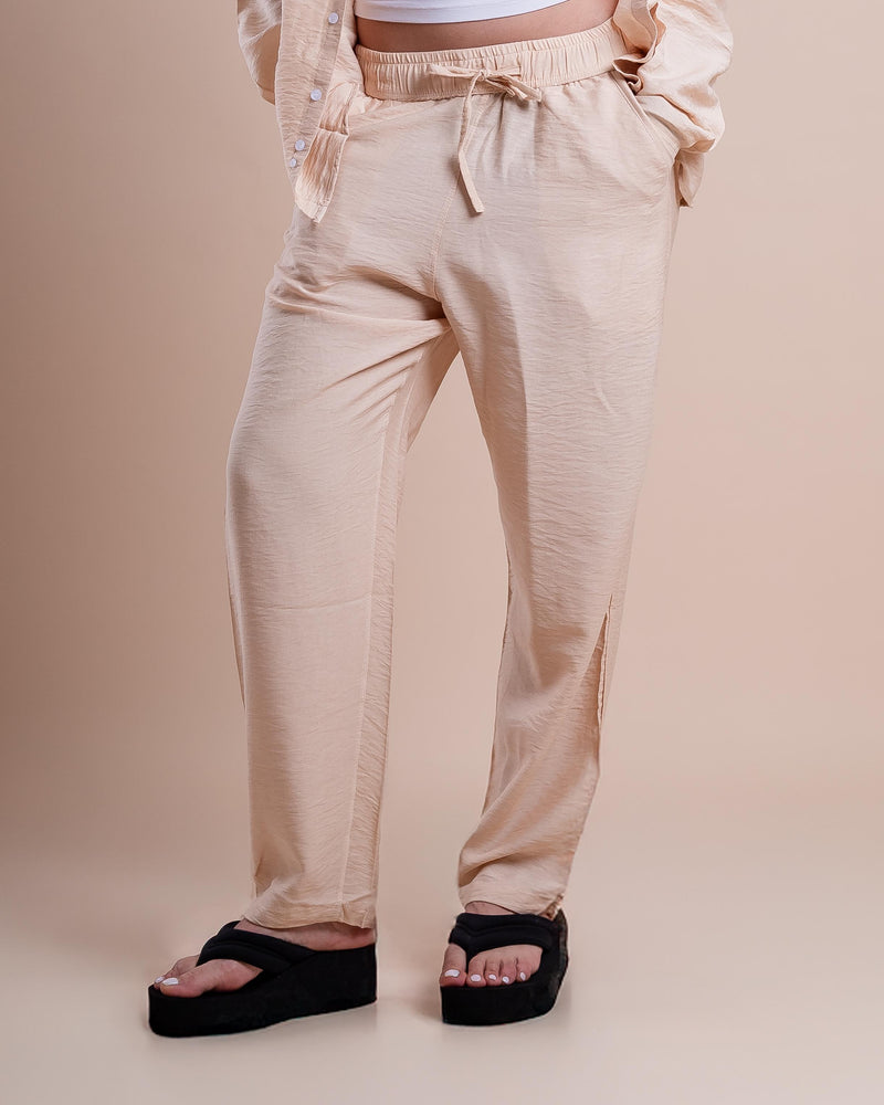 Beige Linen Pants
