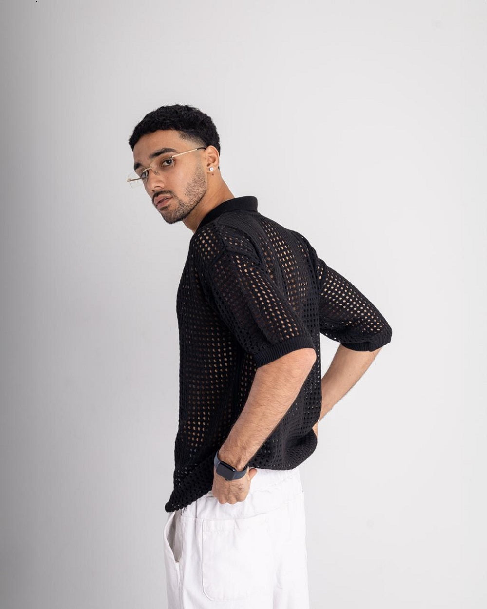 'Black Knitted Shirt