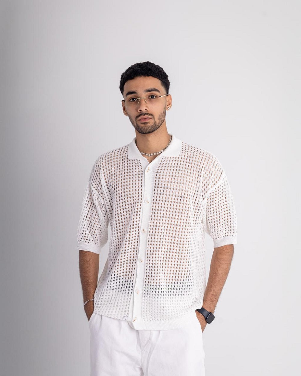 'White Knitted Shirt