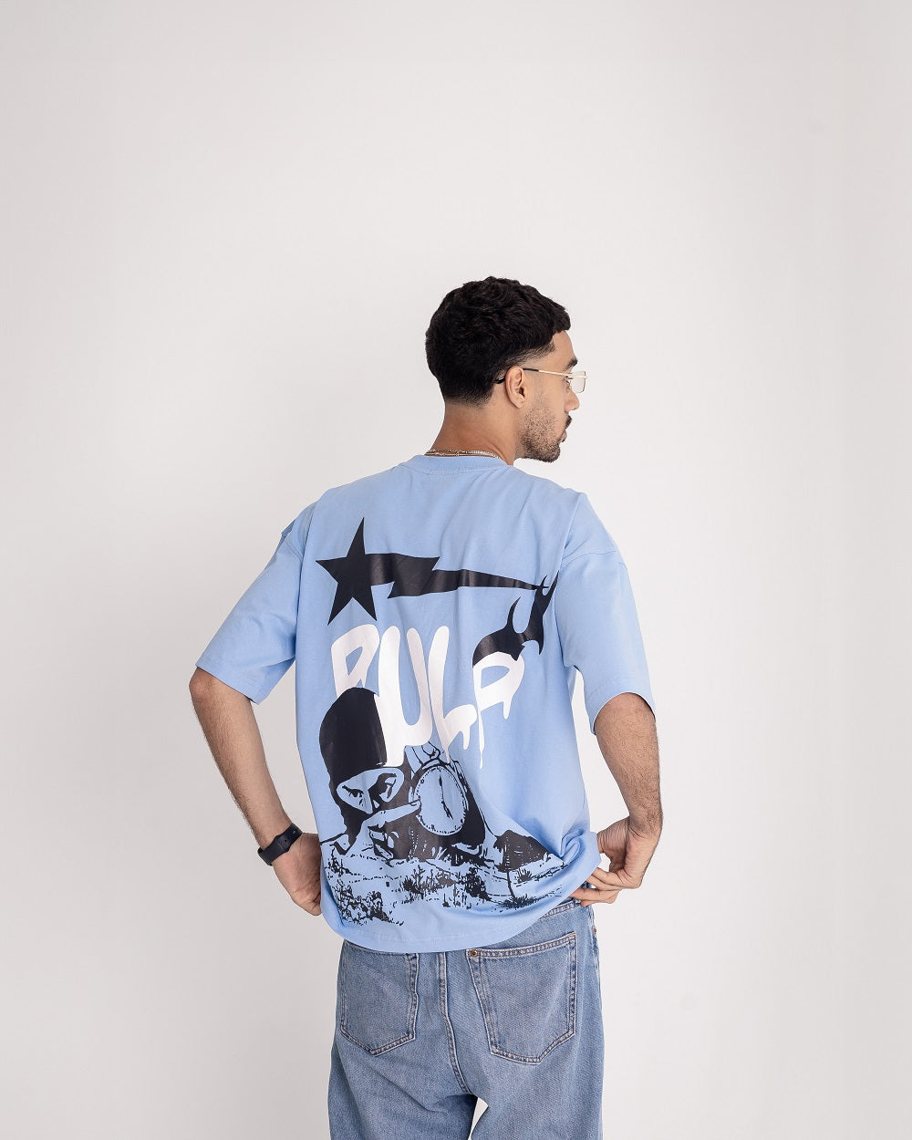 'Baby Blue-Star Tee'